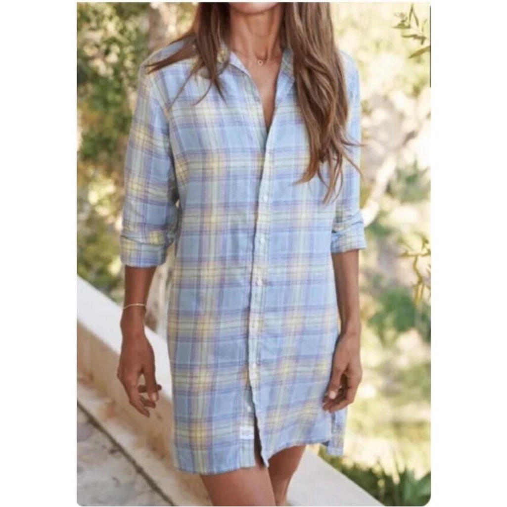 Frank & Eileen Hunter Plaid Linen Shirtdress